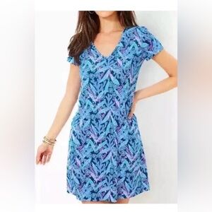 NWT XXL Lilly Pulitzer Etta Short Sleeve V-Neck Dress Plus Size -